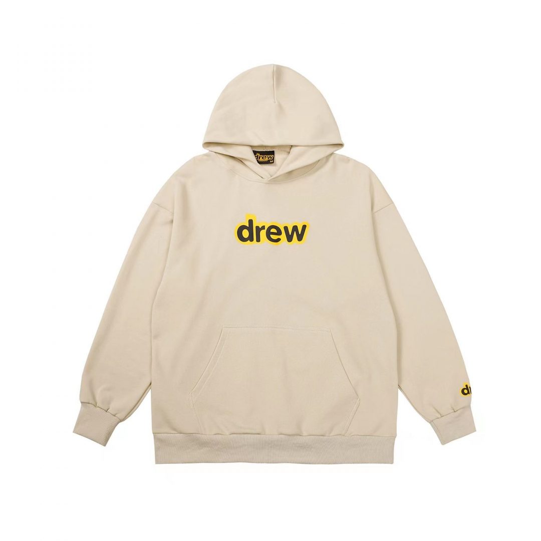 Drew House Hoodie Cream White Letters - Drew House | Fashion Clothing